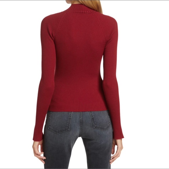 Jonathan Simkhai Keegan Twisted Long Sleeve Cut-Out-Detail Turtleneck Sw… - Picture 5 of 16